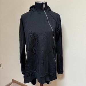 Aakasha Oversized Asymmetrical hoodie: medium, black